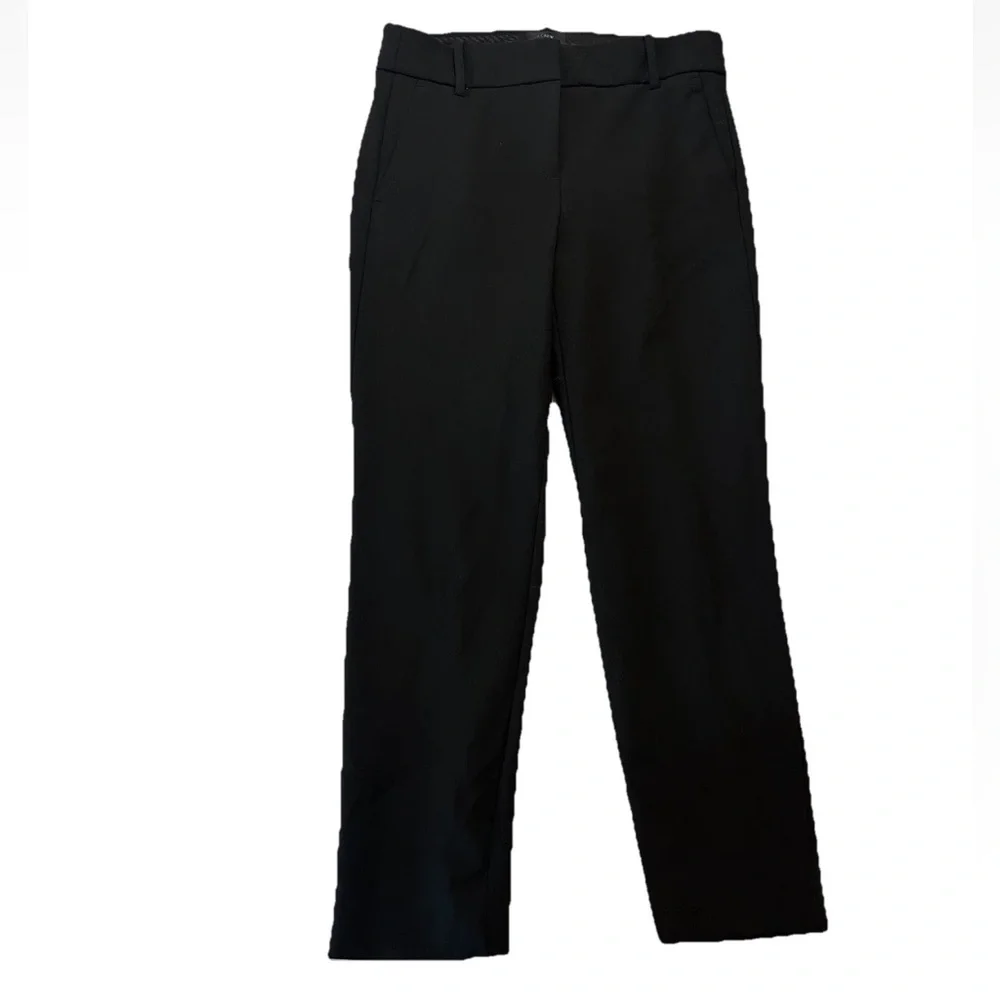 J.Crew Camron Black Classic Ankle Pants Zipper Fly Belt Loops Women’s Size 4